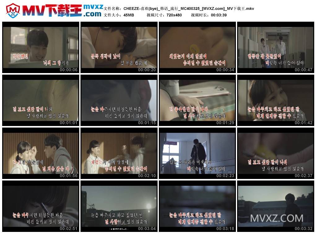 CHEEZE-喜欢(bye)_韩语_流行_MC400325